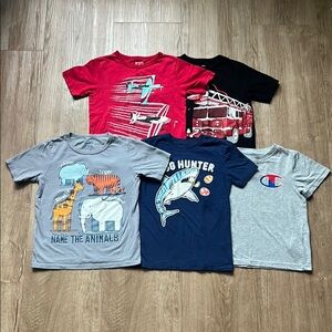 The Children’s Place & More Bundle of 5 Boys Short Sleeve Graphic Tees Size 5T